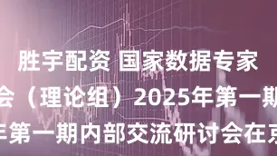 胜宇配资 国家数据专家咨询委员会（理论组）2025年第一期内部交流研讨会在京召开