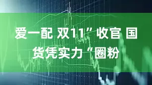 爱一配 双11”收官 国货凭实力“圈粉